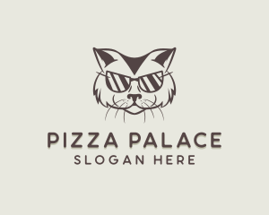 Shades Cat Hipster logo design