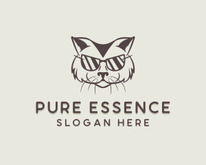 Shades Cat Hipster logo design