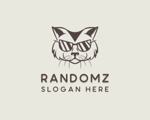 Shades Cat Hipster logo design