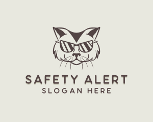 Shades Cat Hipster logo design