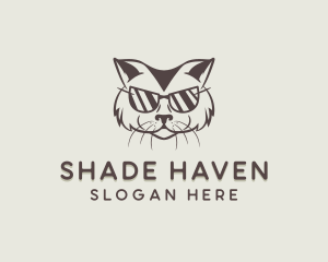 Shades Cat Hipster logo design