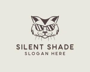 Shades Cat Hipster logo design