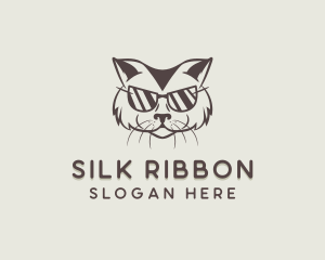 Shades Cat Hipster logo design