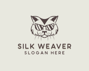 Shades Cat Hipster logo design