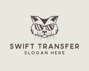 Shades Cat Hipster logo design