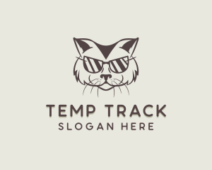 Shades Cat Hipster logo design