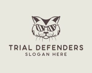 Shades Cat Hipster logo design