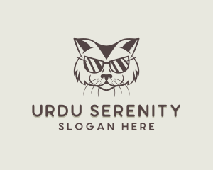 Shades Cat Hipster logo design