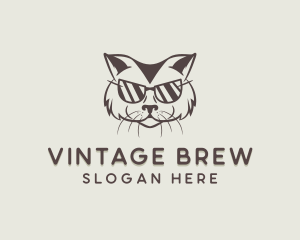 Shades Cat Hipster logo