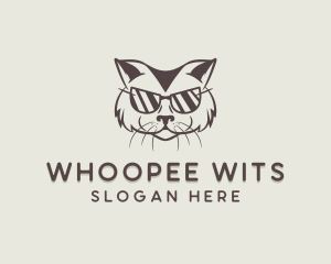 Shades Cat Hipster logo design