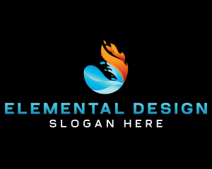 Water Flame Element logo