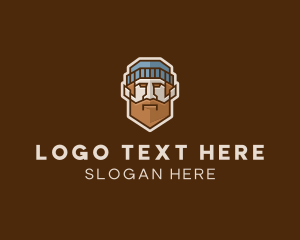 Geometric Lumberjack Man  logo design