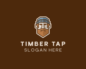 Geometric Lumberjack Man  logo design