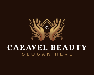 Luxury Hand Floral logo design