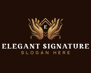 Luxury Hand Floral logo design