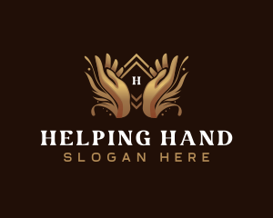 Luxury Hand Floral logo design