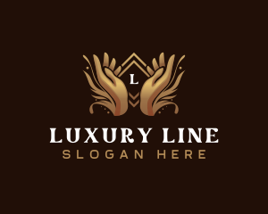 Luxury Hand Floral logo design