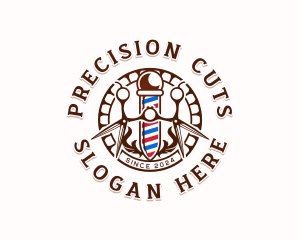 Scissors Barber Salon logo design