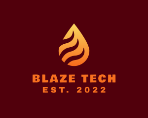 Blazing Fire Droplet  logo