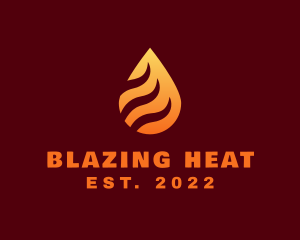 Blazing Fire Droplet  logo design