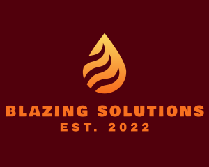 Blazing Fire Droplet  logo