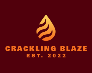 Blazing Fire Droplet  logo design