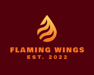 Blazing Fire Droplet  logo design