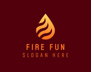 Blazing Fire Droplet  logo