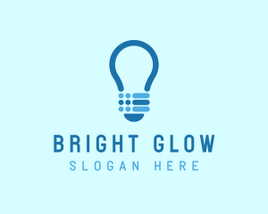 Blue Light Bulb  logo