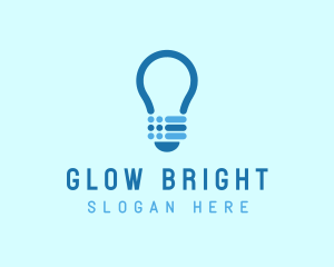 Blue Light Bulb  logo