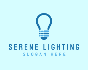 Blue Light Bulb  logo