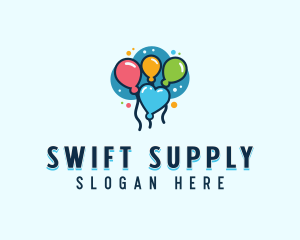 Balloon Birthday Celebration logo design