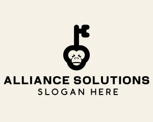 Monkey Security Key logo design