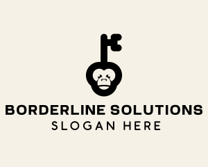 Monkey Security Key logo design