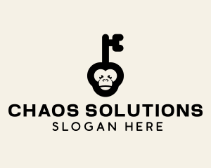 Monkey Security Key logo design