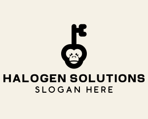 Monkey Security Key logo design