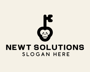 Monkey Security Key logo design