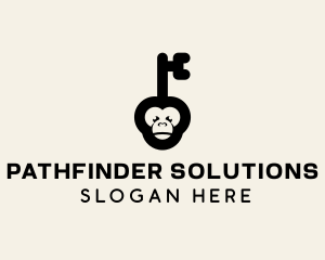 Monkey Security Key logo design