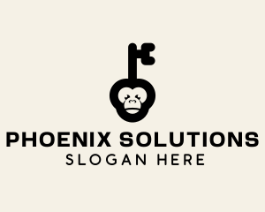 Monkey Security Key logo design