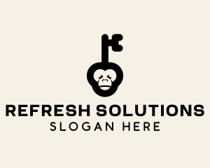 Monkey Security Key logo design