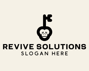 Monkey Security Key logo design