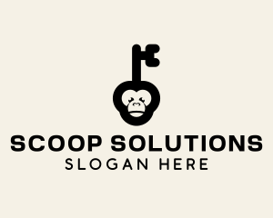 Monkey Security Key logo design