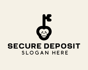 Monkey Security Key logo design