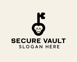 Monkey Security Key logo design