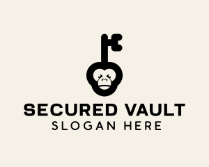 Monkey Security Key logo design