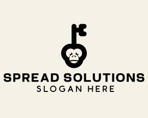 Monkey Security Key logo design