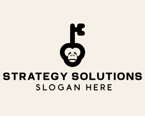 Monkey Security Key logo design