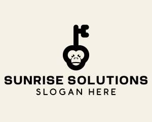 Monkey Security Key logo design