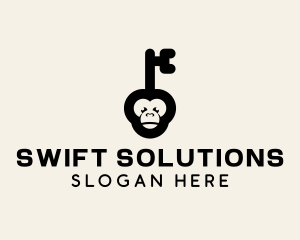 Monkey Security Key logo design