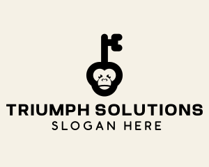 Monkey Security Key logo design